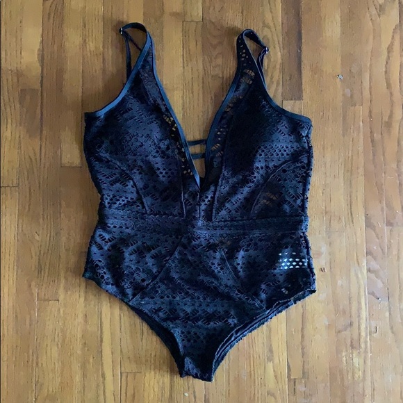 Other - Black lace cutout one piece 🖤